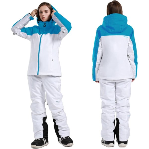 GSOU SNOW Women's Ski Jacket and Pants Waterproof Windproof Snowsuit Snowboarding Coat Insulated Warm Winter