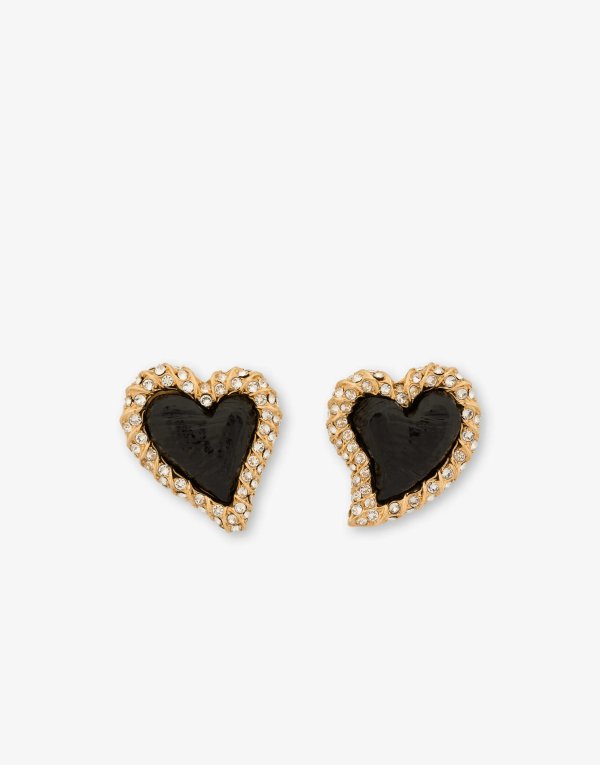 Morphed Heart clip-on earrings