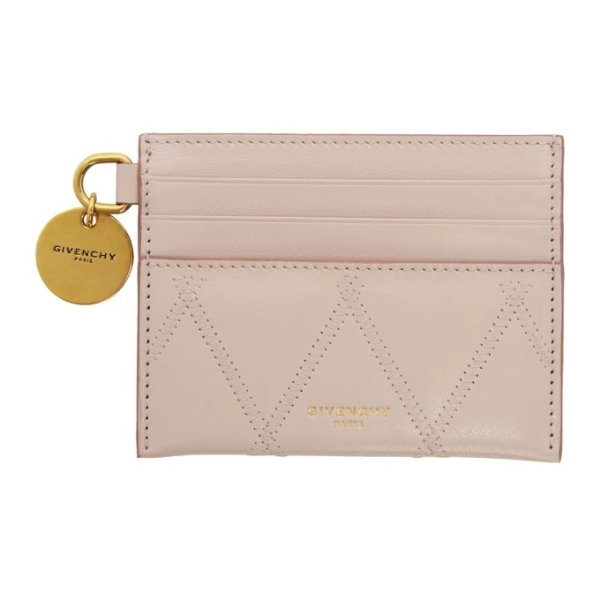 - Pink Quilted Charm Card Holder