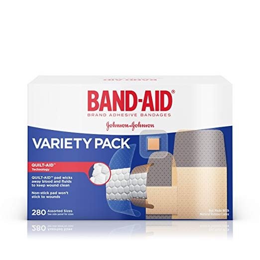 Brand Adhesive Bandage Variety Pack, Sheer and Clear Bandages, Assorted Sizes, 280 ct