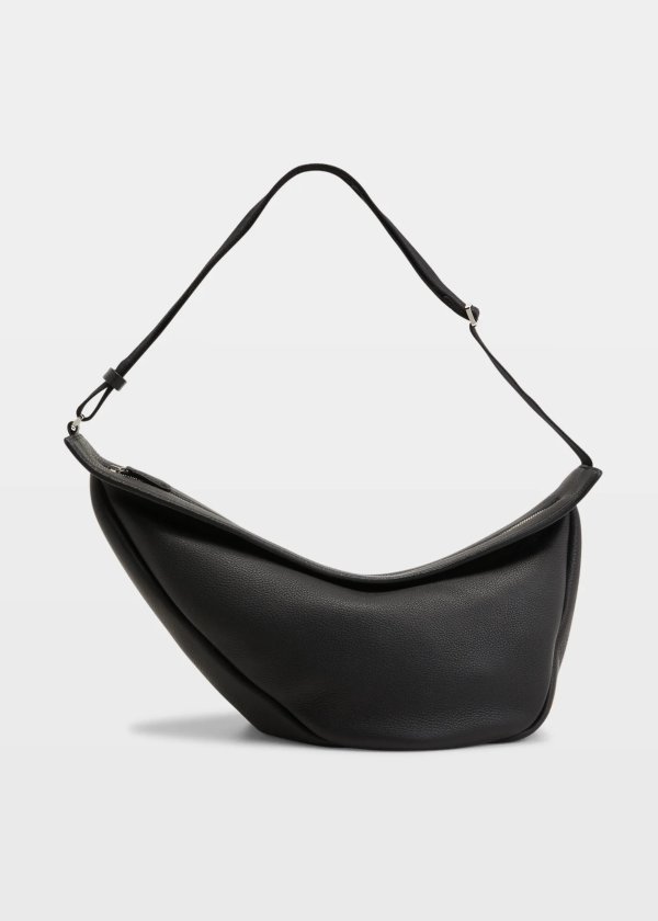 Large Slouchy Banana Bag in Luxe Grain Leather