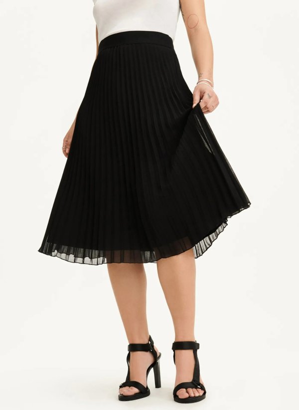 Buy Pull On Pleated Maxi Skirt Online - DKNY