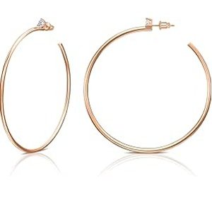 Amazon Jollone Gold Hoop Earrings for Women 14K Gold Plated