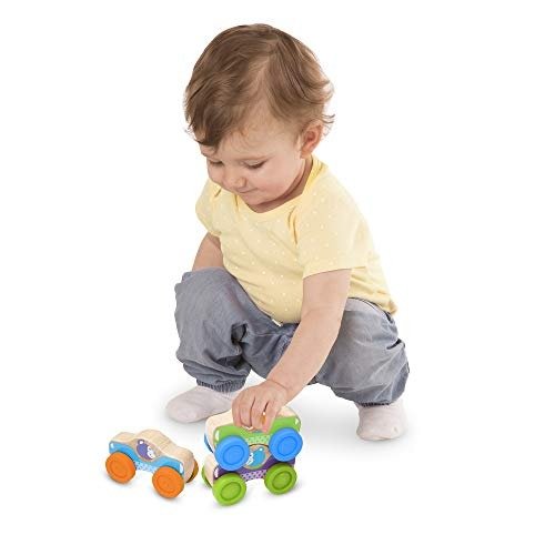 First Play Wooden Animal Stacking Cars (3 Pcs)
