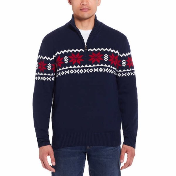 Men's 1/4 Zip Holiday Sweater