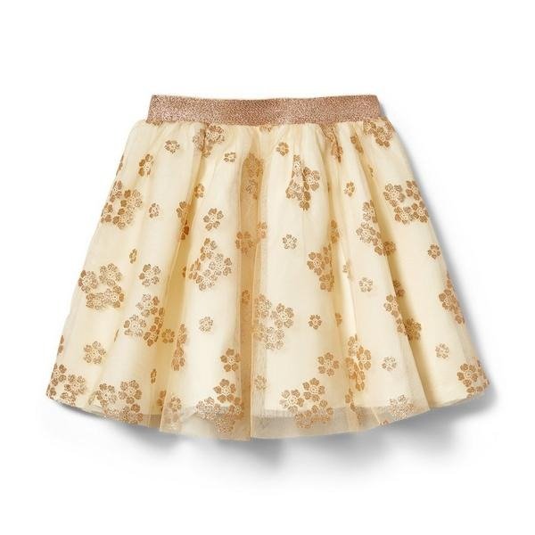 Glitter Floral Tulle Skirt