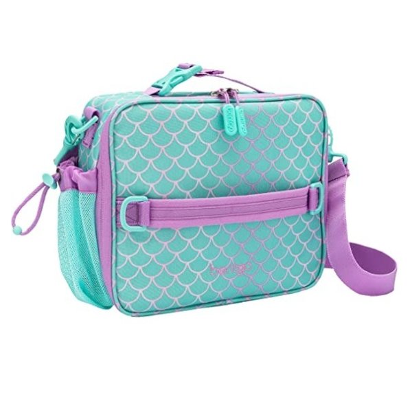 ® Kids Prints Lunch Bag - Double Insulated, Durable, Water-Resistant Fabric with Interior and Exterior Zippered Pockets and External Bottle Holder- Ideal for Children 3+ (Mermaid)