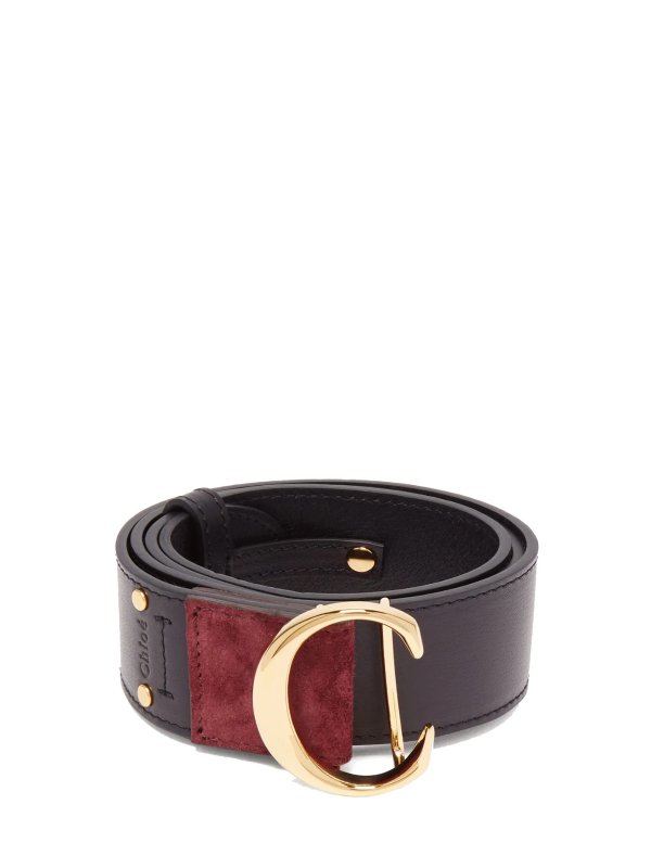 Monogram-buckle leather belt | Chloe | MATCHESFASHION.COM