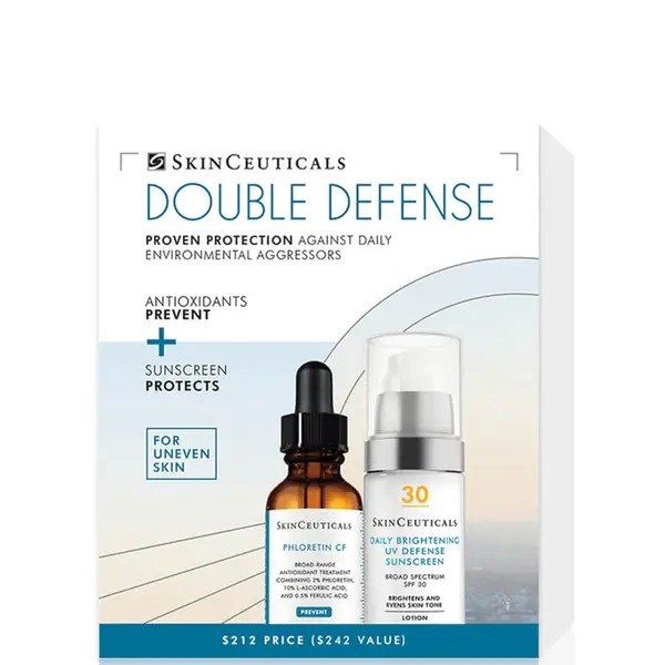 Double Defense Kit: Phloretin CF + Daily Brightening UV Defense Sunscreen SPF 30 (Worth $242.00)
