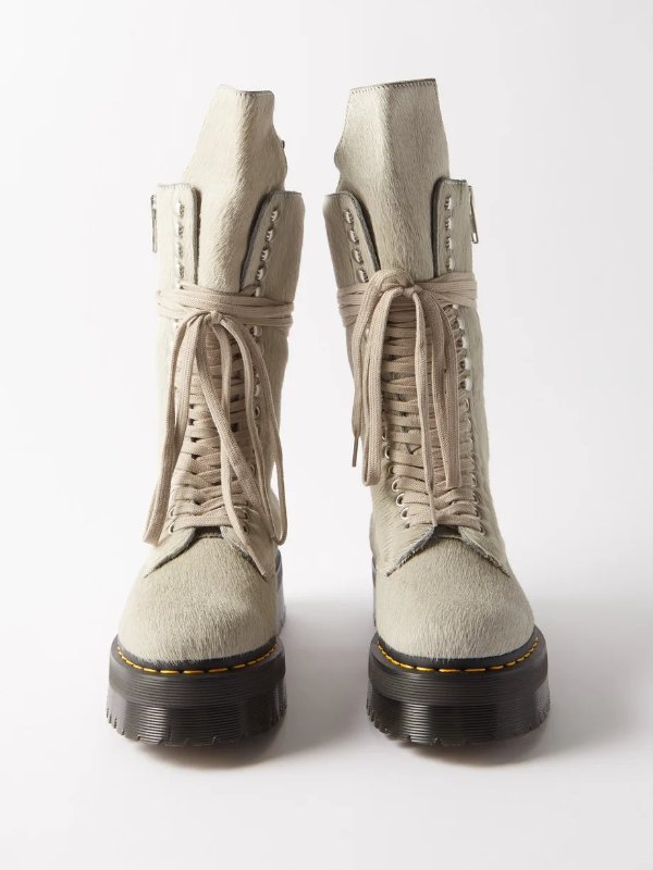 Calf-hair Quad-sole boots | Rick Owens