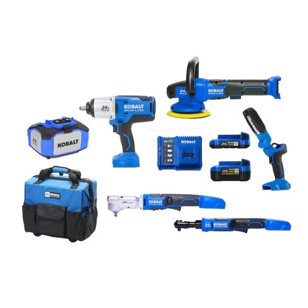 6-Tool Brushless Power Tool Combo Kit with Soft Rolling Case (2-Batteries Included and Charger Included)