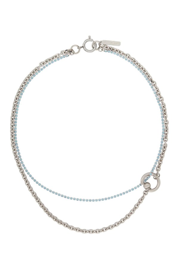 Silver & Blue Billie Necklace