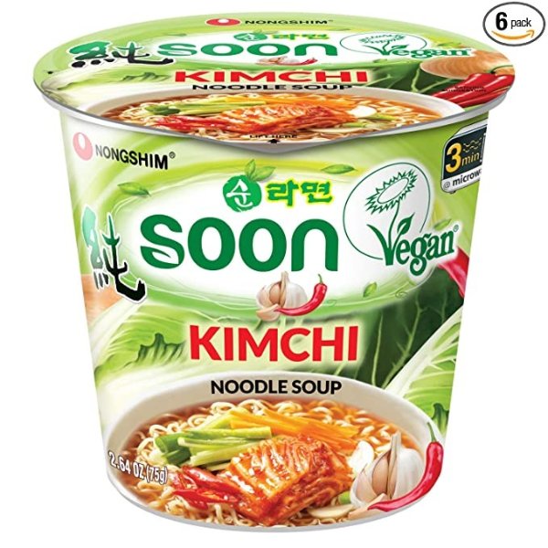 Cup Noodle Soup, Kimchi, 2.64 Ounce (Pack of 6)