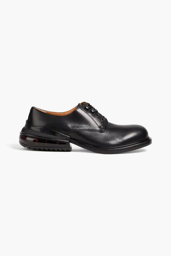 Glossed-leather derby shoes