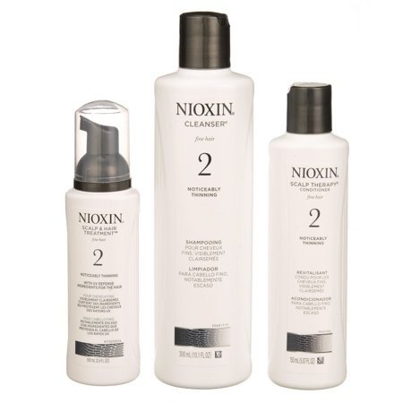Nioxin Hair System Kit 2 Kit - Cleanser 10 Oz, Scalp Therapy Conditioner 5 Oz and Treatment 3.3 Oz