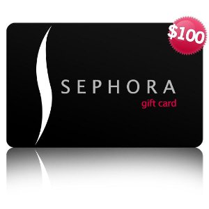 价值$ 100 Sephora 礼品卡（实体卡）