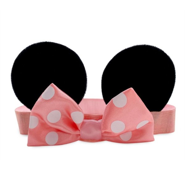Minnie Mouse Ear Headband with Bow for Baby – Pink | shopDisney