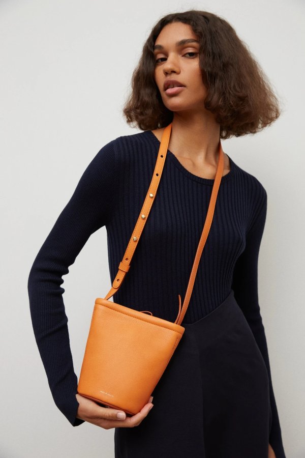 Mini Zip Bucket Bag - Arancio