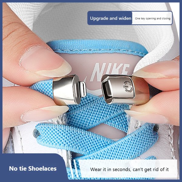 1.21US $ 66% OFF|2023 Tie Shoe Laces Lock Shoelaces Elastic Sneaker Kids Adult 8mm Flat Women - Shoelaces - Aliexpress