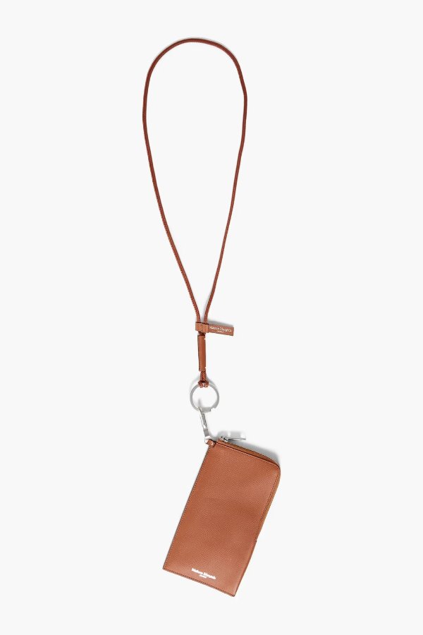 Pebbled-leather pouch