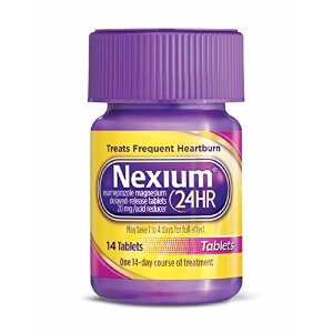 Nexium 24HR (20mg, 42 Count) Delayed Release Heartburn Relief Capsules, Esomeprazole Magnesium Acid Reducer