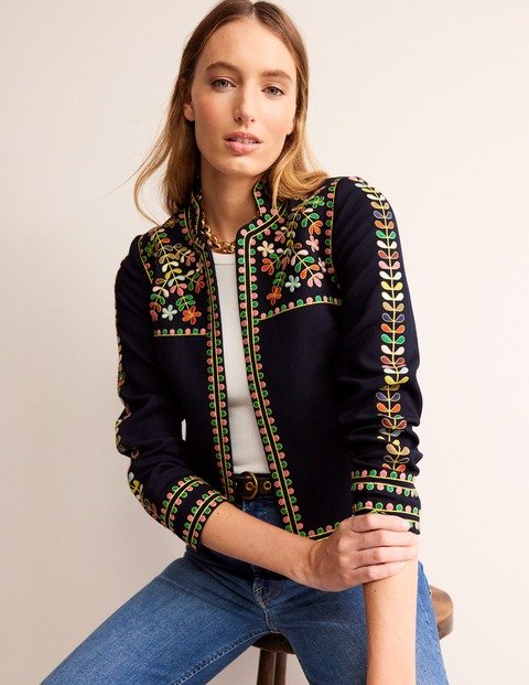 Embroidered Icon JacketNavy