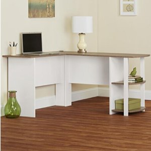 Altra Furniture 9354015PCOM Dakota L-Shaped Desk with Bookshelves