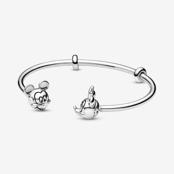 Disney Pandora Moments Mickey Mouse and Minnie Mouse Open Bangle