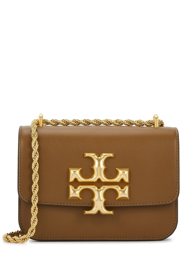 Eleanor small brown leather cross-body bag