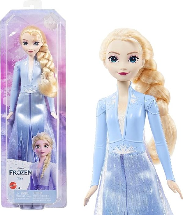 Disney Princess Dolls, Elsa Posable Fashion Doll with Signature Clothing and Accessories,Disney's Frozen 2 Movie Toys
