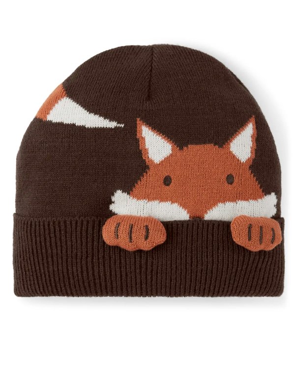 Boys Embroidered Fox Beanie - Autumn Harvest | Gymboree - MULTI CLR