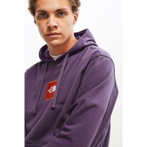 the north face embroidered box logo hoodie