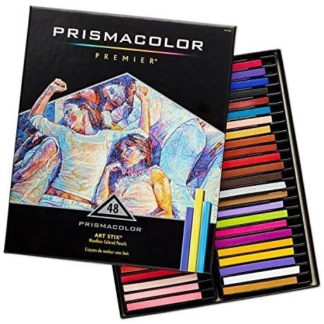 Prismacolor 2165 Premier Art Stix 木质彩色铅笔，48支装