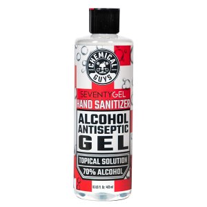 Chemical Guys HYG10316 SeventyGel Hand Sanitizer 70% Alcohol Antiseptic Gel Topical Solution