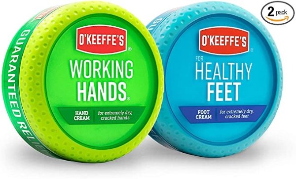 Working Hands 3.4 ounce & Healthy Feet 3.2 ounce Combination Pack of Jars