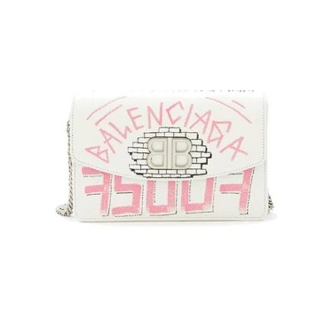 BalenciagaBB wallet with chain