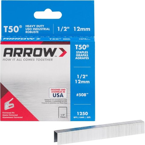 Arrow 508 重型钉 1250个 可用于木材、织物