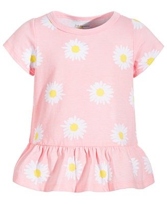 Baby Girls Daisy Ditsy Peplum T-Shirt, Created for Macy's