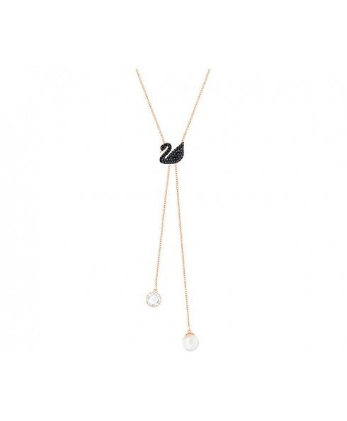 Iconic Swan Double Y Necklace - Rose Gold