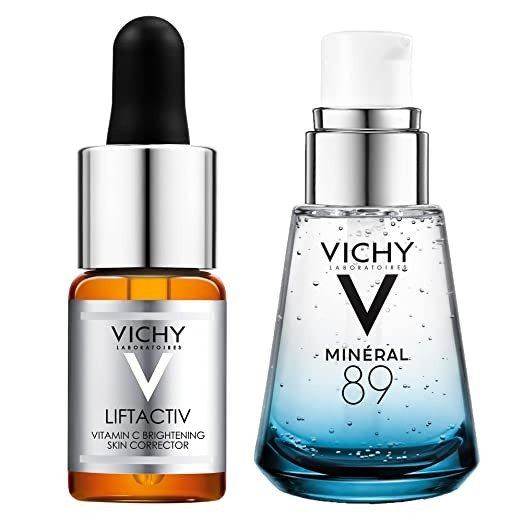 LiftActiv Vitamin C Serum and Mineral 89 Skincare Set, Hydration and Radiance Serum Duo, Face Serum with Hyaluronic Acid and Vitamin C