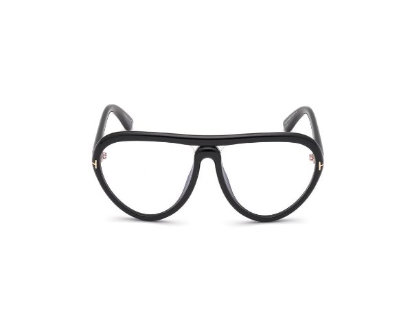 Shiny Black & Clear Pilot Sunglasses FT0769-59001