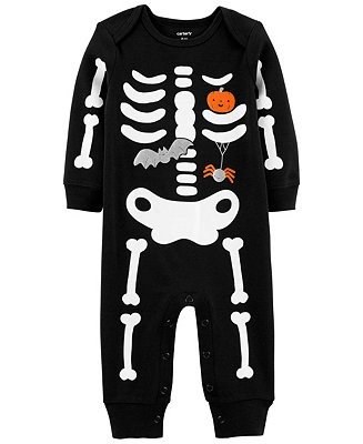 Baby Neutral Halloween Skeleton Jumpsuit