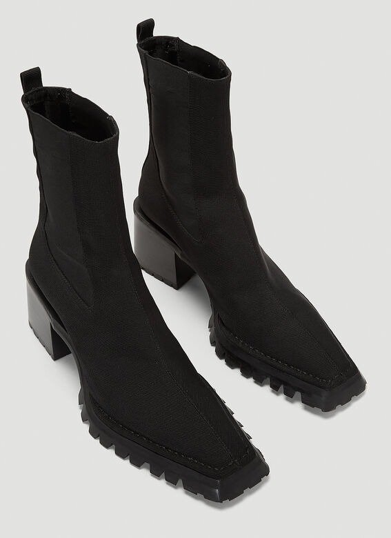Parker Lug Sole Boots in Black
