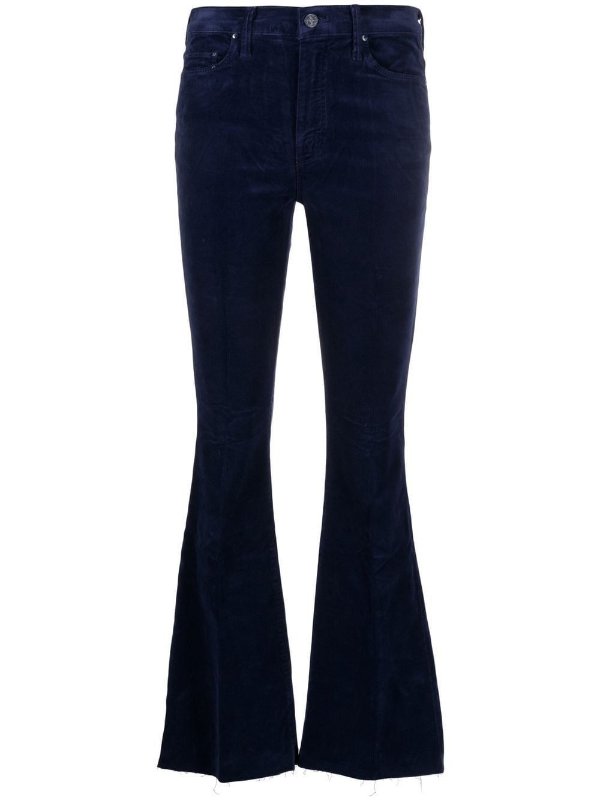 Cropped flared denim jeans