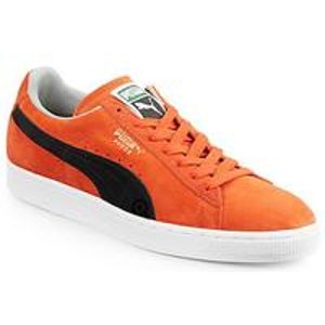 PUMA Men's Orange Suede Classic Shoes