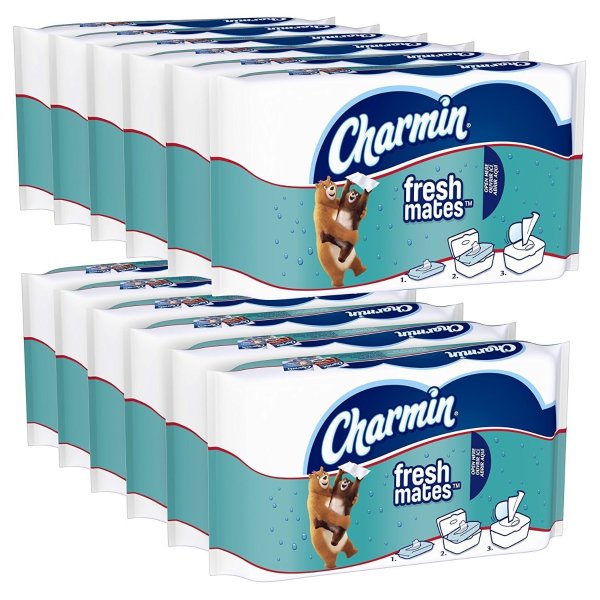 Charmin Freshmates 消毒湿纸巾 12包共480抽