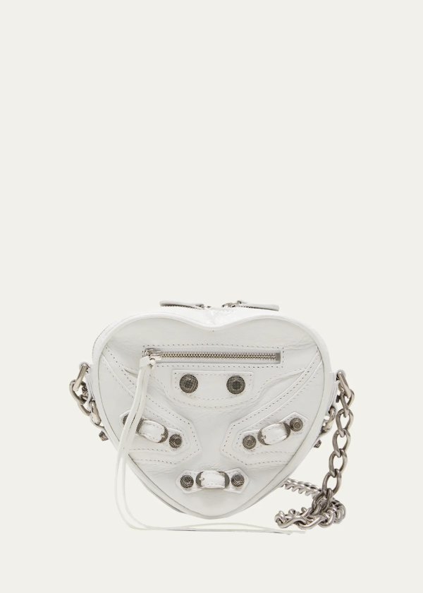 BalenciagaLe Cagole Mini Heart Chain Crossbody Bag