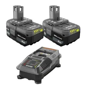 ONE+ 18V Lithium-Ion 4.0 Ah Battery (2-Pack) with 18V Lithium-Ion Charger