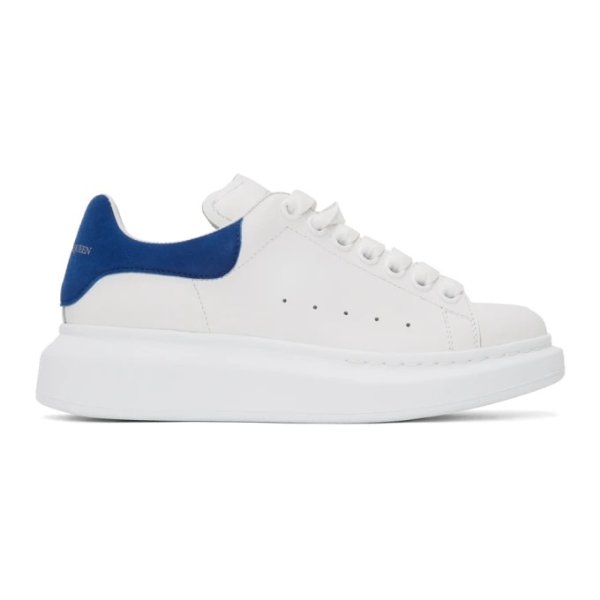 White & Blue Oversized Sneakers