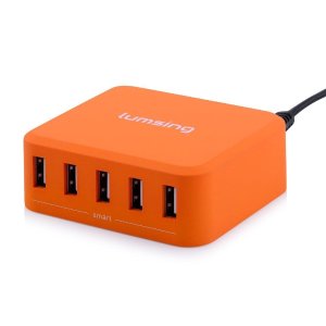 Lumsing 40W 5-Port Desktop USB Charger (4 colors available) @ Amazon.com